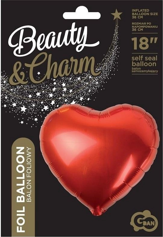 GoDan Balon foliowy serce czerwone 18