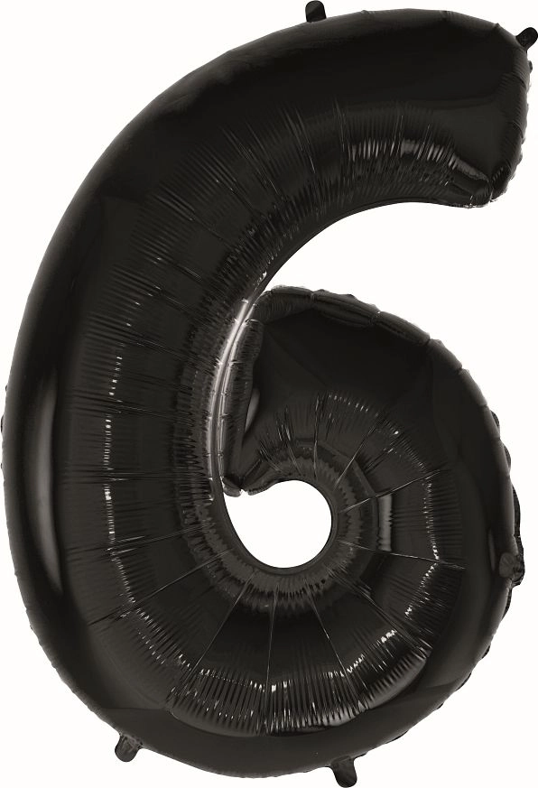 BC Cyfra6 foil balloon black 92cm