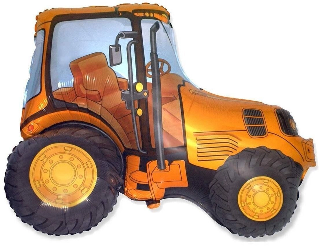 Balon foliowy 61cm Traktor pomarańczowy 8435102338058