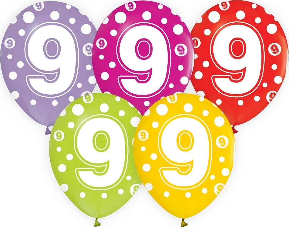 GoDan Balony z cyframi: 9  12&quot