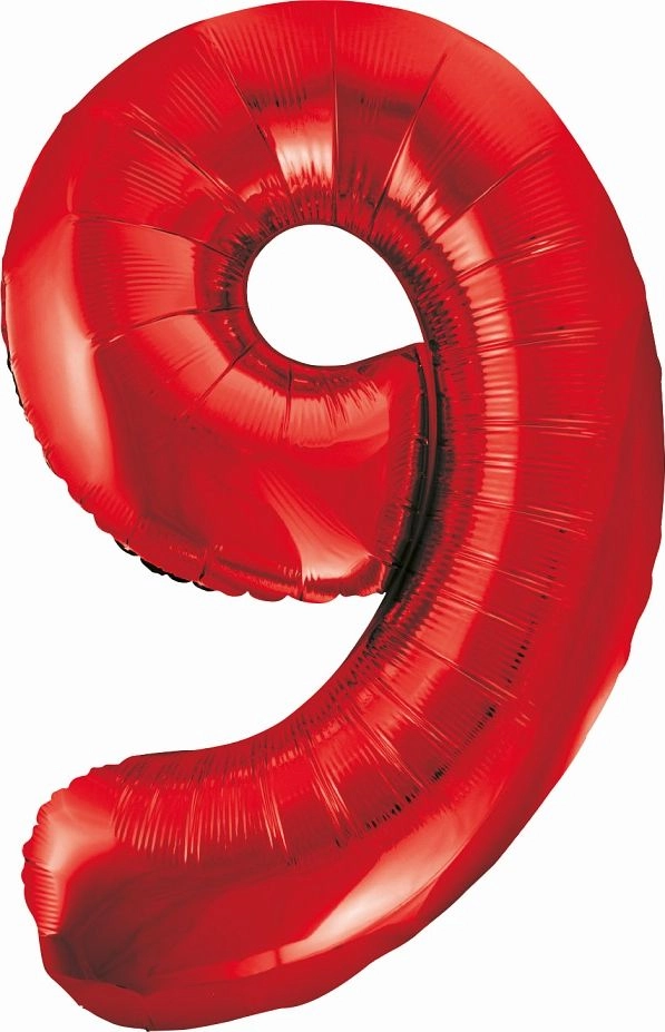 Cyfra9 foil balloon 85cm red BC-HCW9
