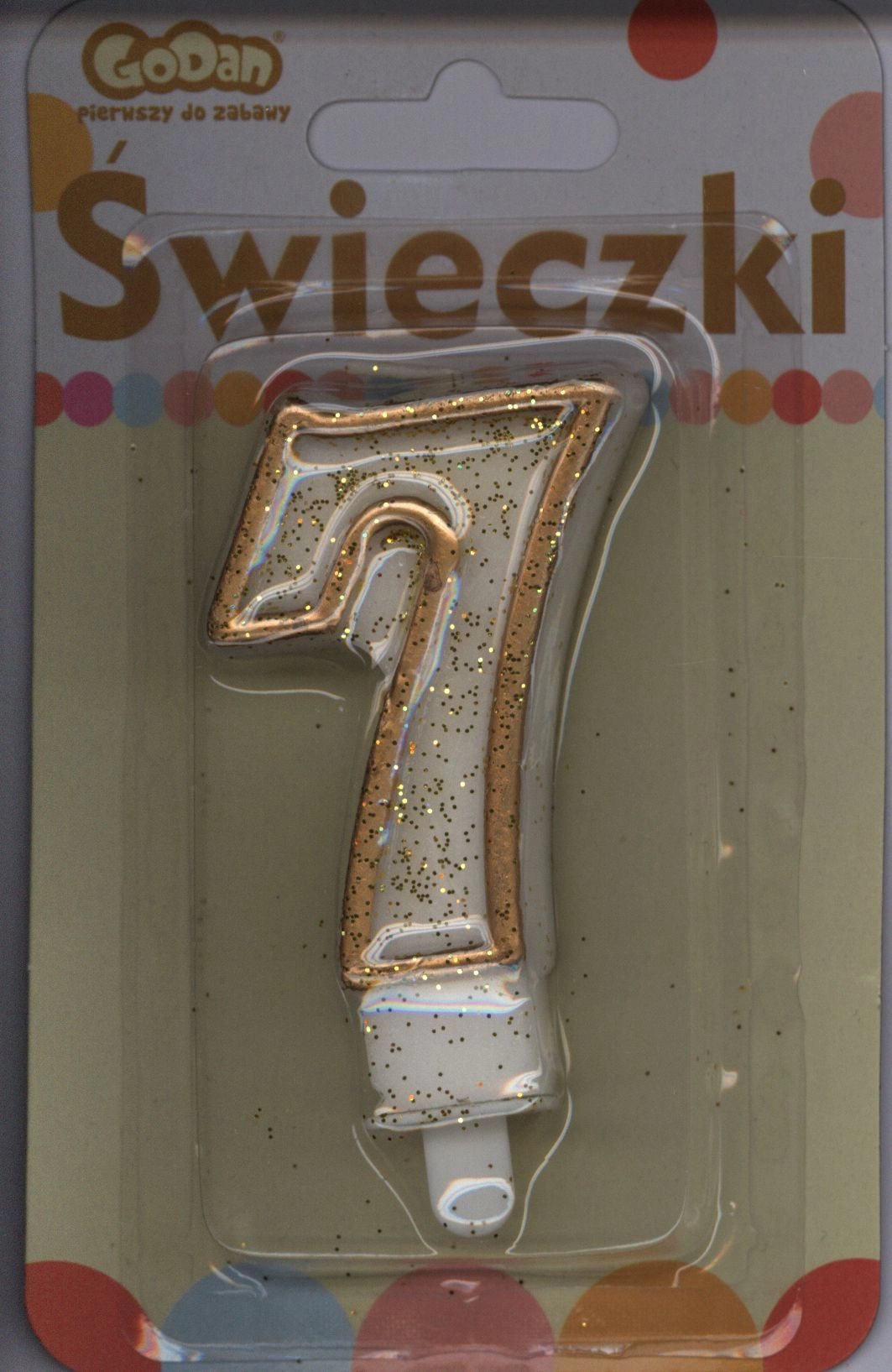 GoDan Number candle with gold rim