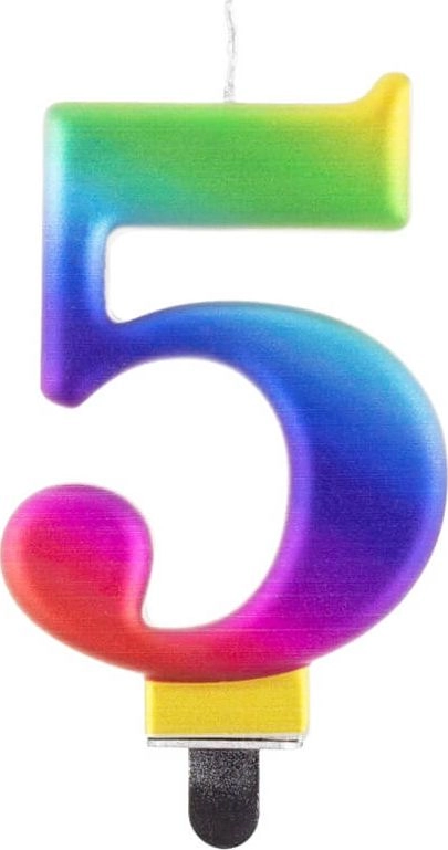 GoDan Birthday candle "5" multicolor