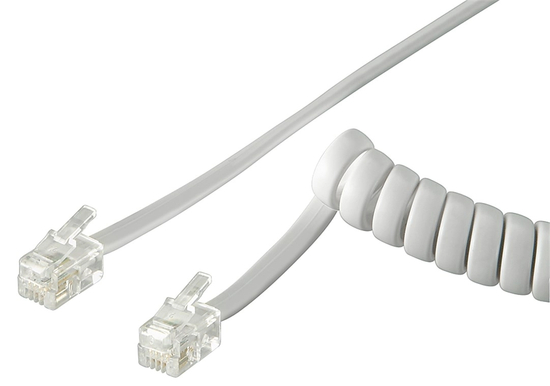 Goobay Phone Handset Spiral Cable TCK-02-WH
