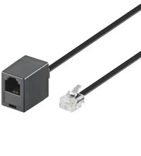 Goobay 15m RJ-11 Cable Black 0001-00020-46682