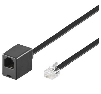 Goobay TEL 6P6C/RJ12  10m Black 4040849682612