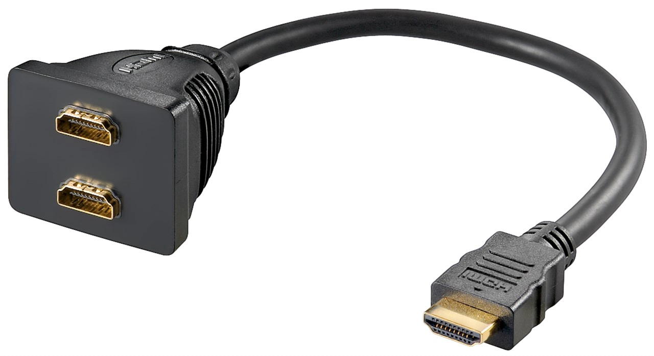 Goobay HDMI cable adapter  gold-plated  0