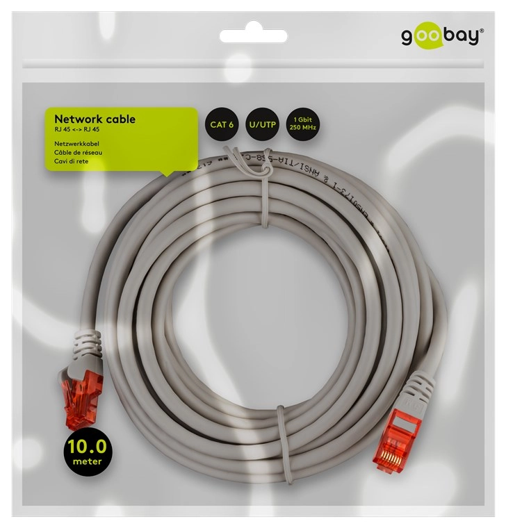 Goobay 72578 networking cable Grey 10
