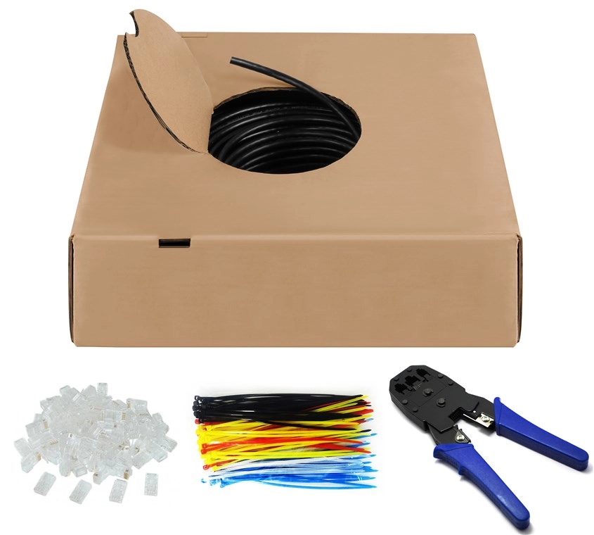 Goobay 94399 networking cable Black 305