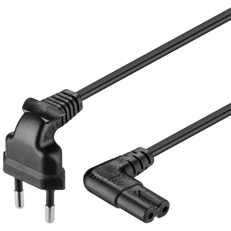 Goobay CEE 7/16 - IEC-60320-C7 Black