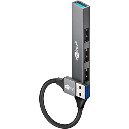 Goobay Slim 4-Port USB-Hub  USB-A auf