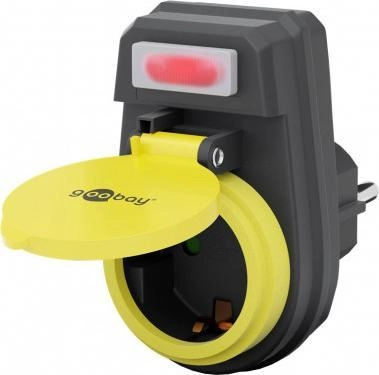 Goobay Adapter gniazda z wyłącznikiem bryzgoszczelny
