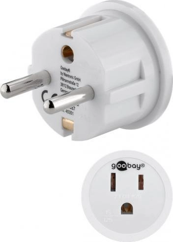 Goobay Mains Adapter US/Japan  White 45351