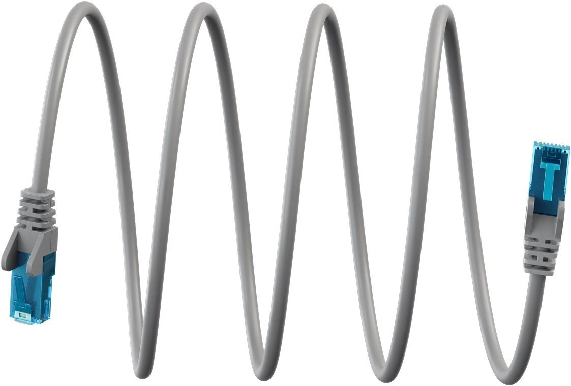 CAT 6A kabel krosowy  U/UTP  szary