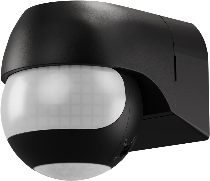 2-Zone Motion Detector Tiltable/Swivelling black 4040849795978