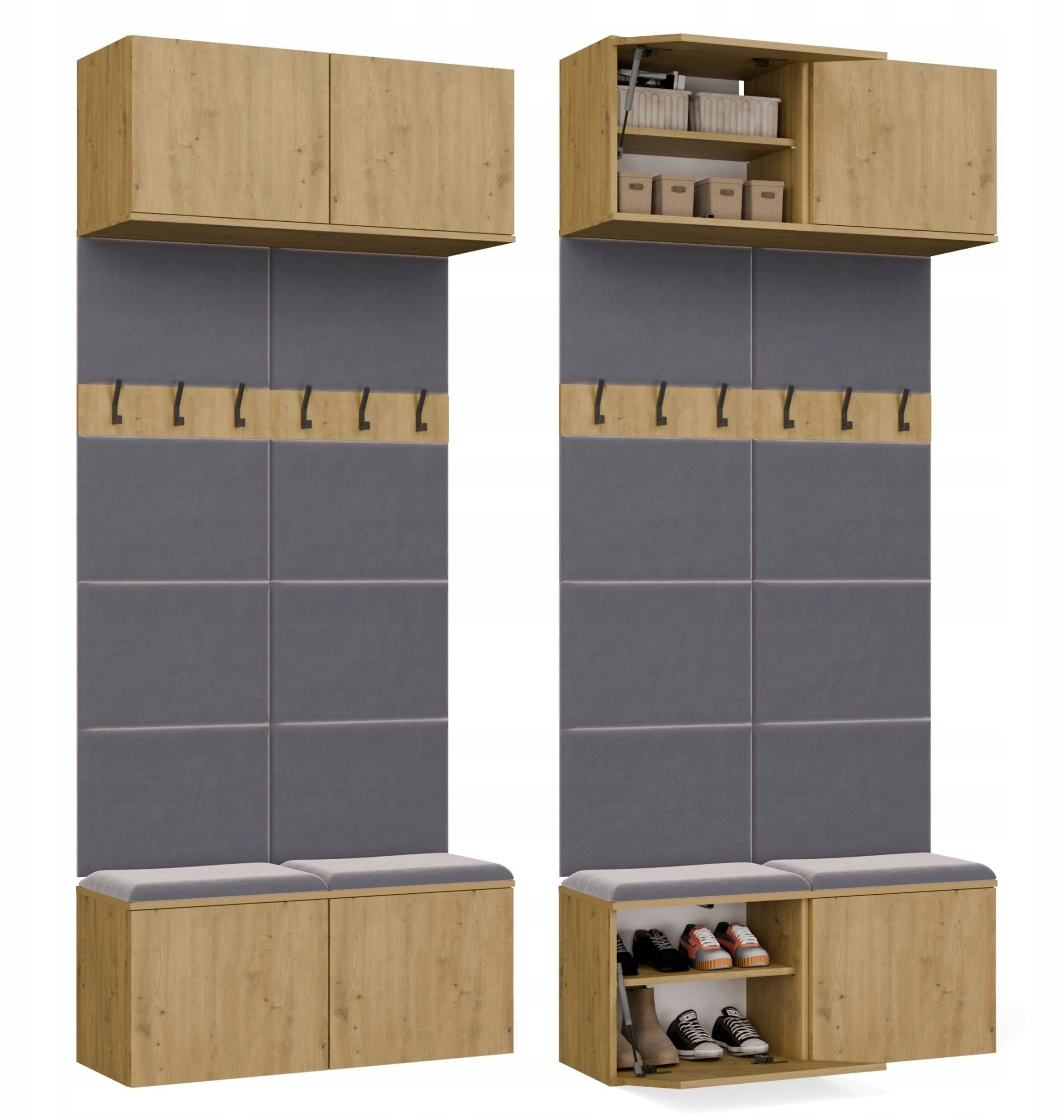 Goodhome Wardrobe Double Hanger HAGA II/2W
