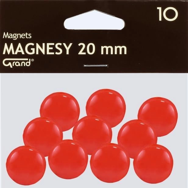 Magnet 20mm red 10pcs GRAND 189195