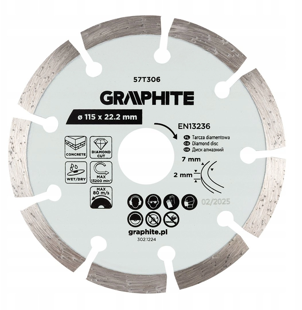Graphite Diamond segment cutting disc GRAPHITE