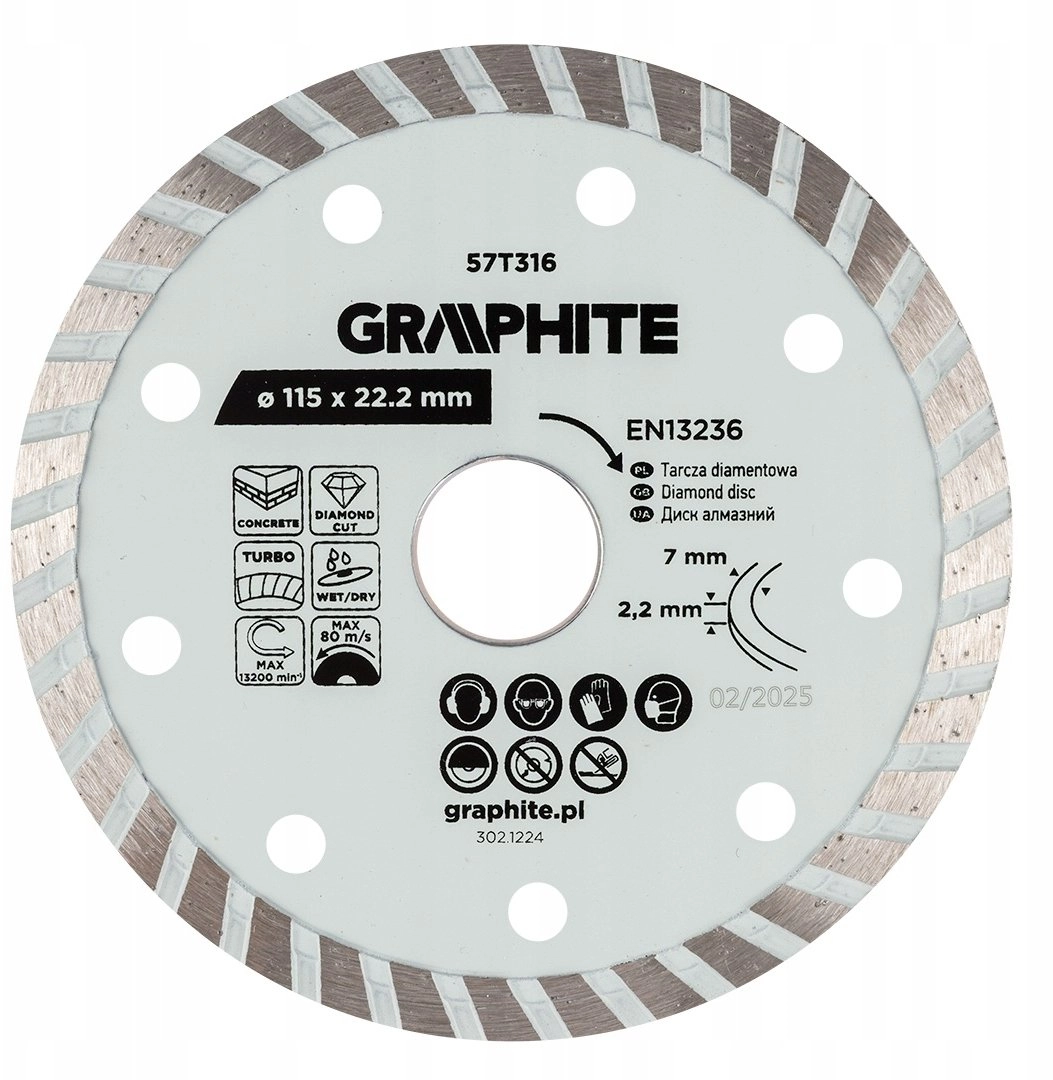 Graphite Turbo cutting diamond disc  115