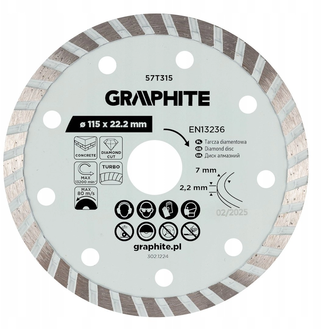 Graphite Turbo cutting diamond disc  115