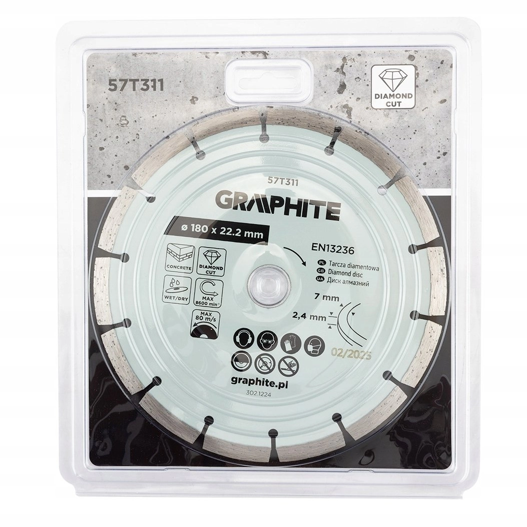 Graphite Segmented diamond cutting disc  180