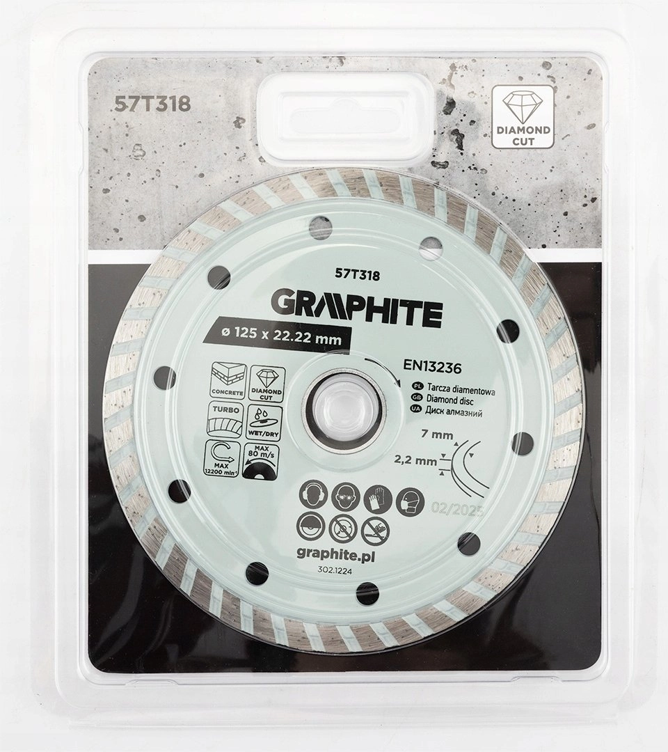 Graphite Turbo cutting diamond disc  125