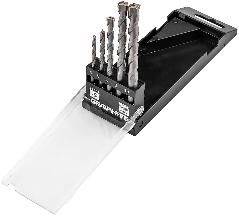 Graphite drill Set of hardened concrete