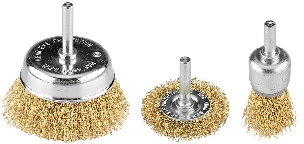 Graphite Wire brushes  crimped wire  brass-plated