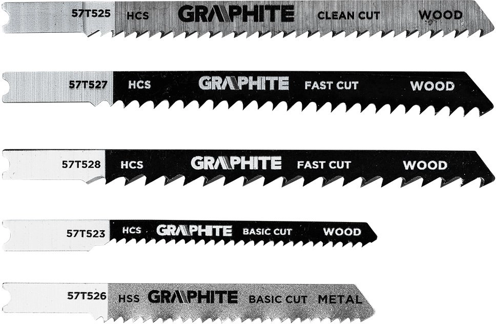 Graphite Jigsaw blade set 6 TPI