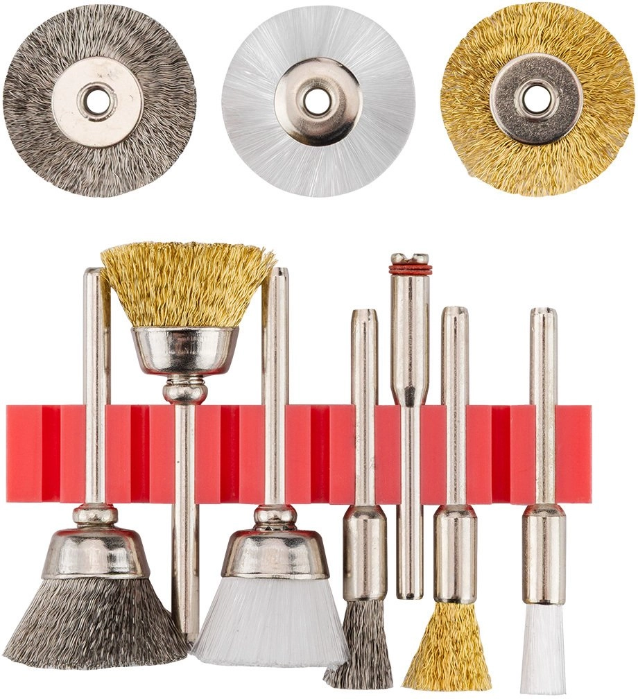 Graphite Set of wire brushes for