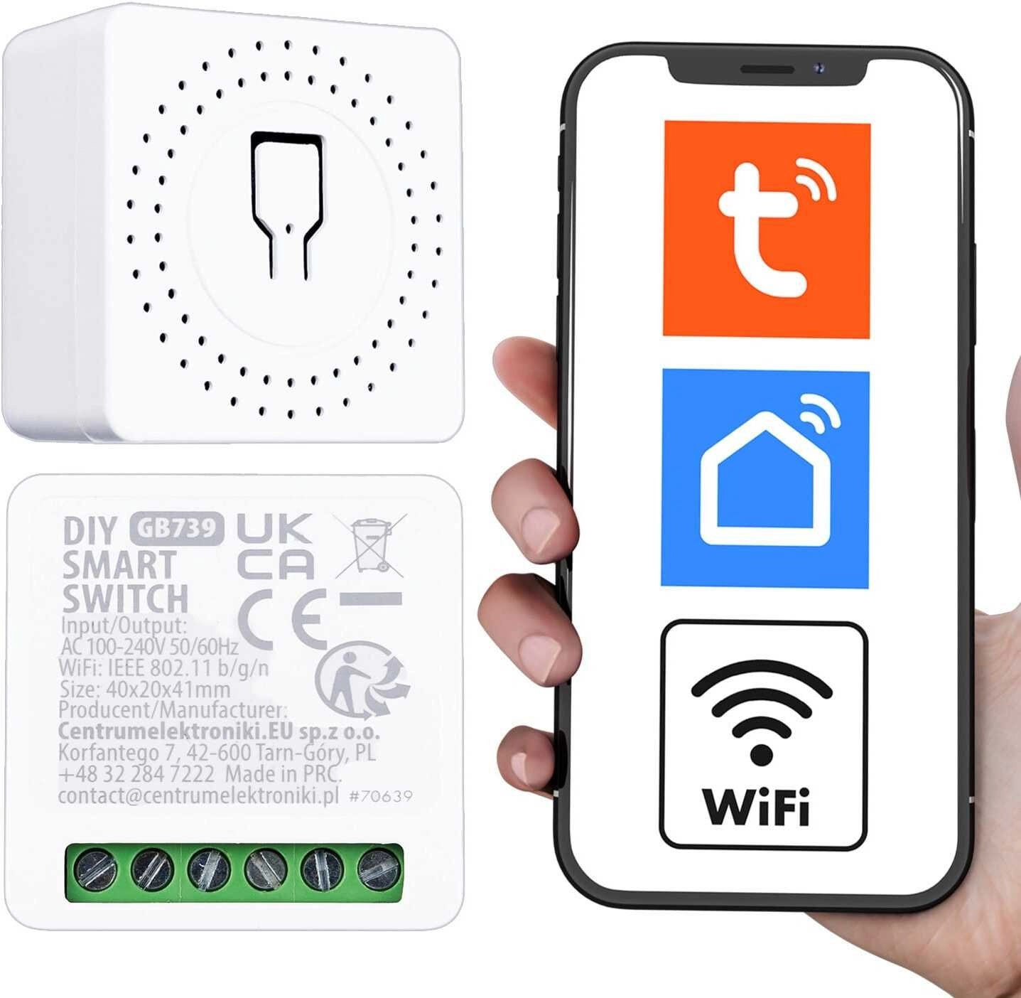 GreenBlue Flush-Mount WiFi Relay Android/iOS/Alexa/Google Home