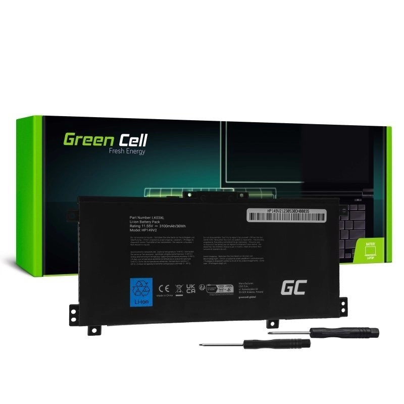 Green Cell Battery LK03XL for HP