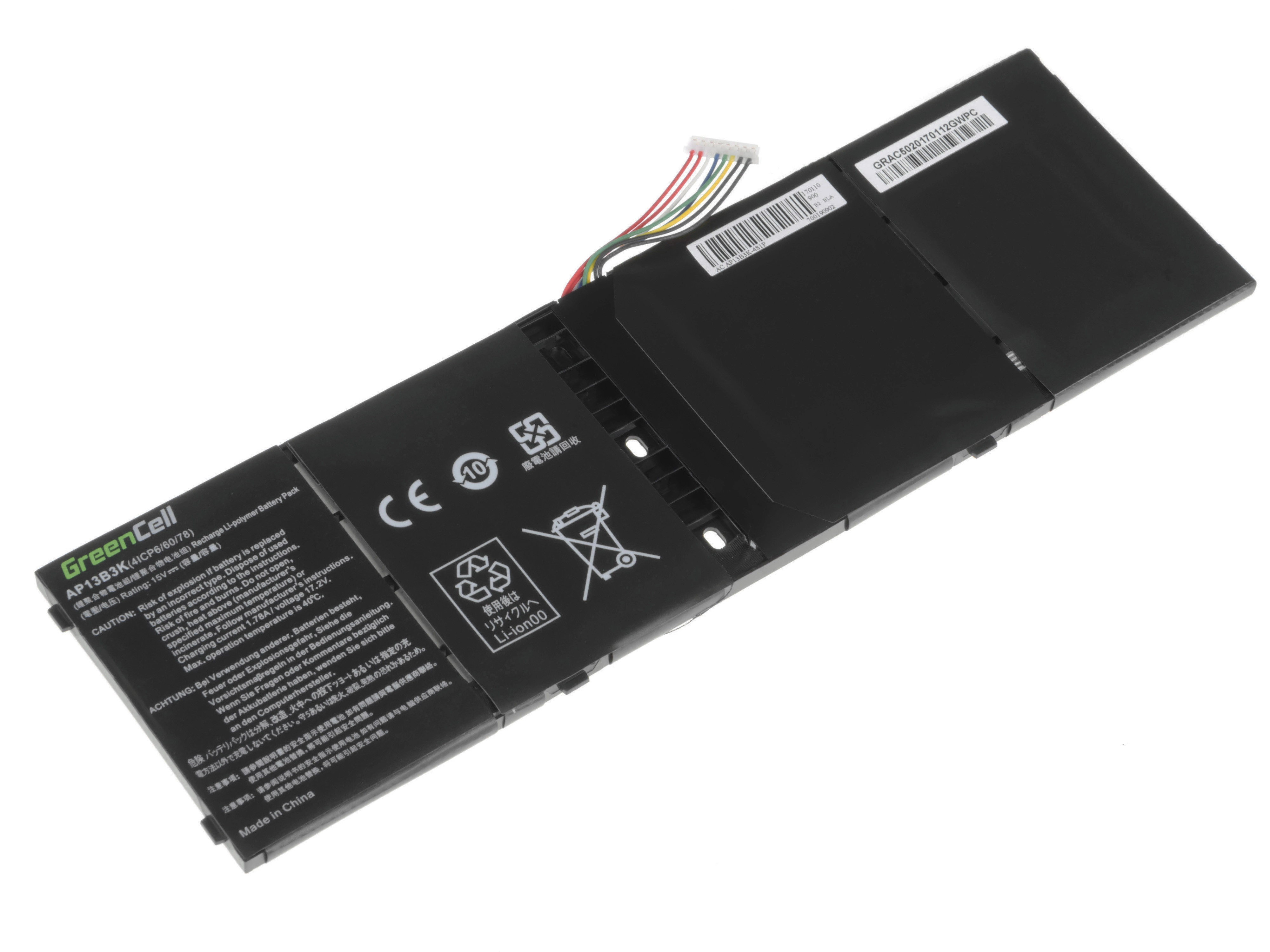Green Cell Battery AP13B3K for Acer