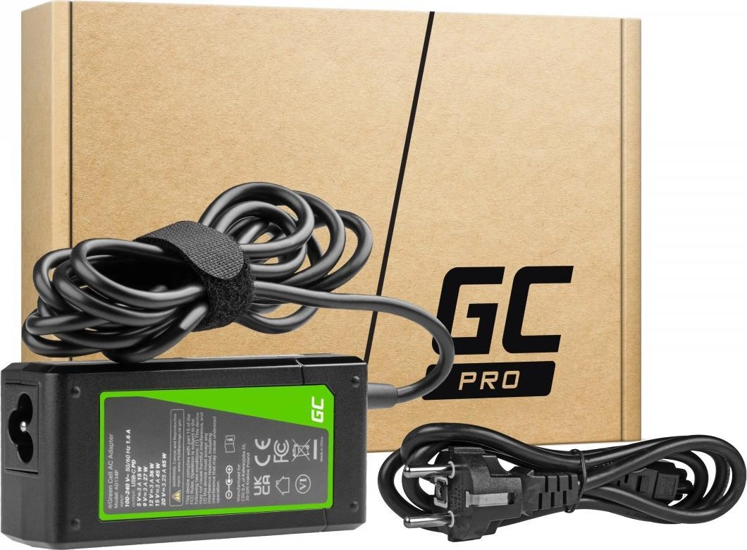 Green Cell USB-C 65W 5V-9V-12V-15V/3A  20V/3