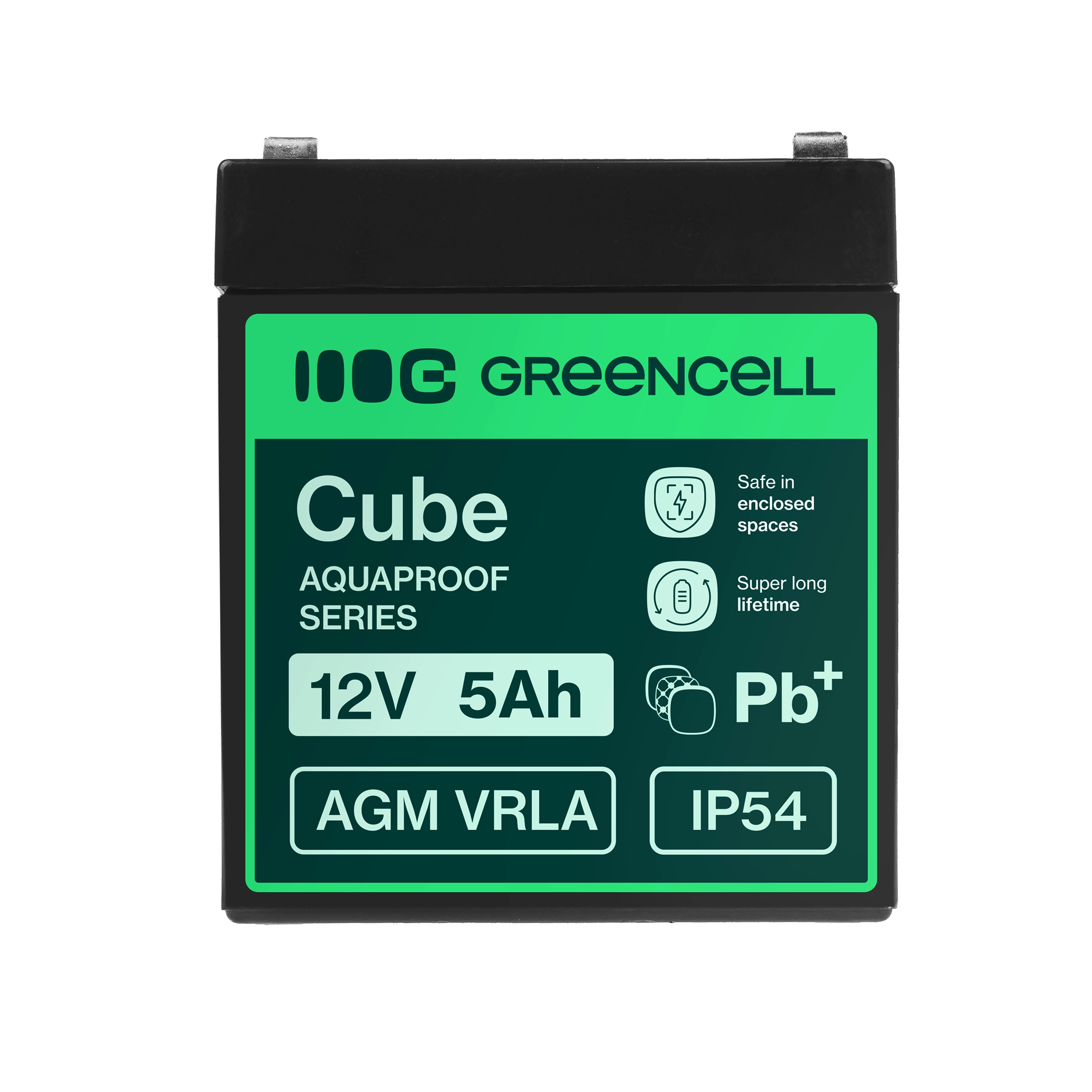 Greencell AGM VRLA 12V 5Ah maintenance-free