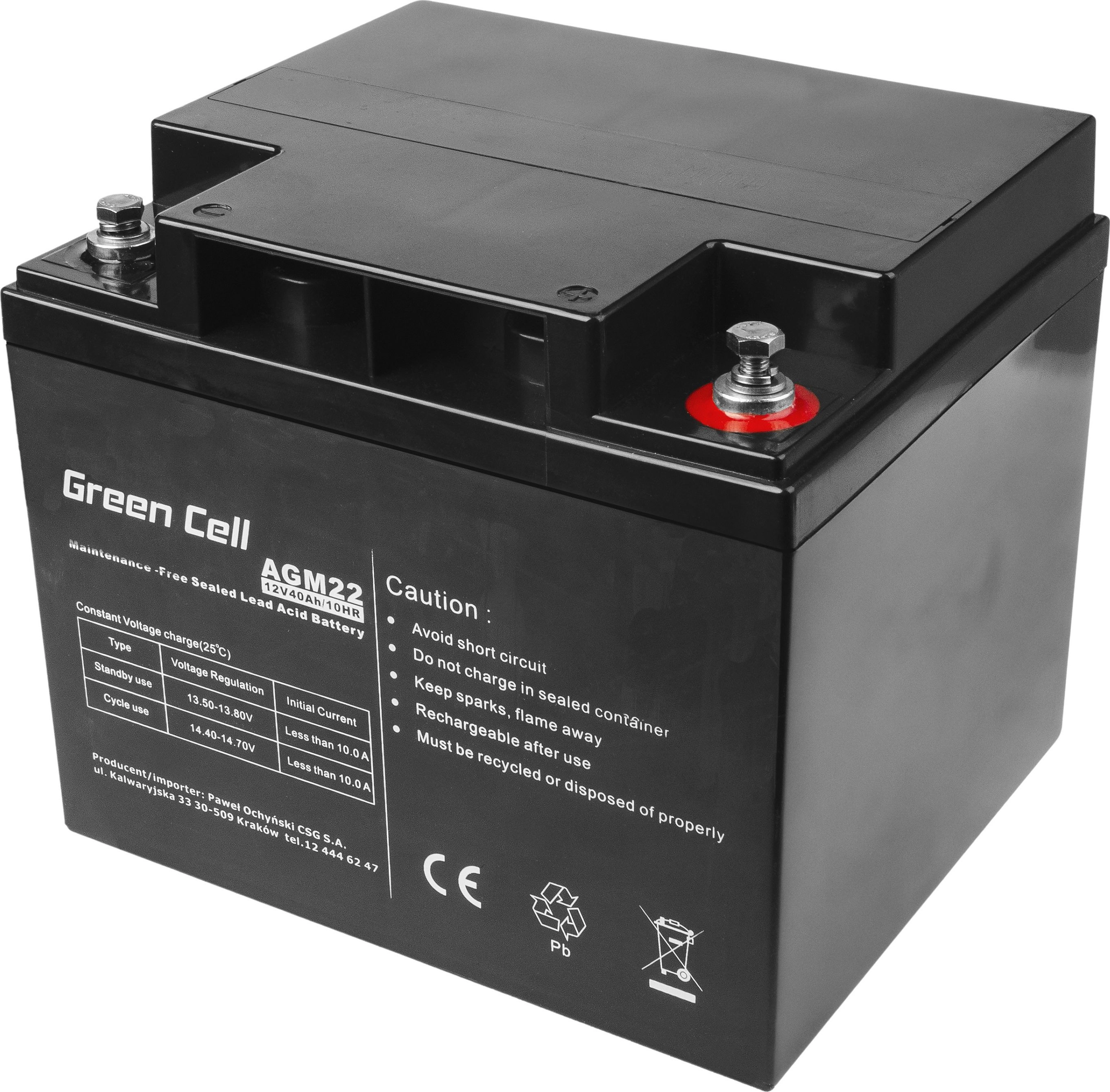 Akumuliatorius Green Cell AGM VRLA 12V