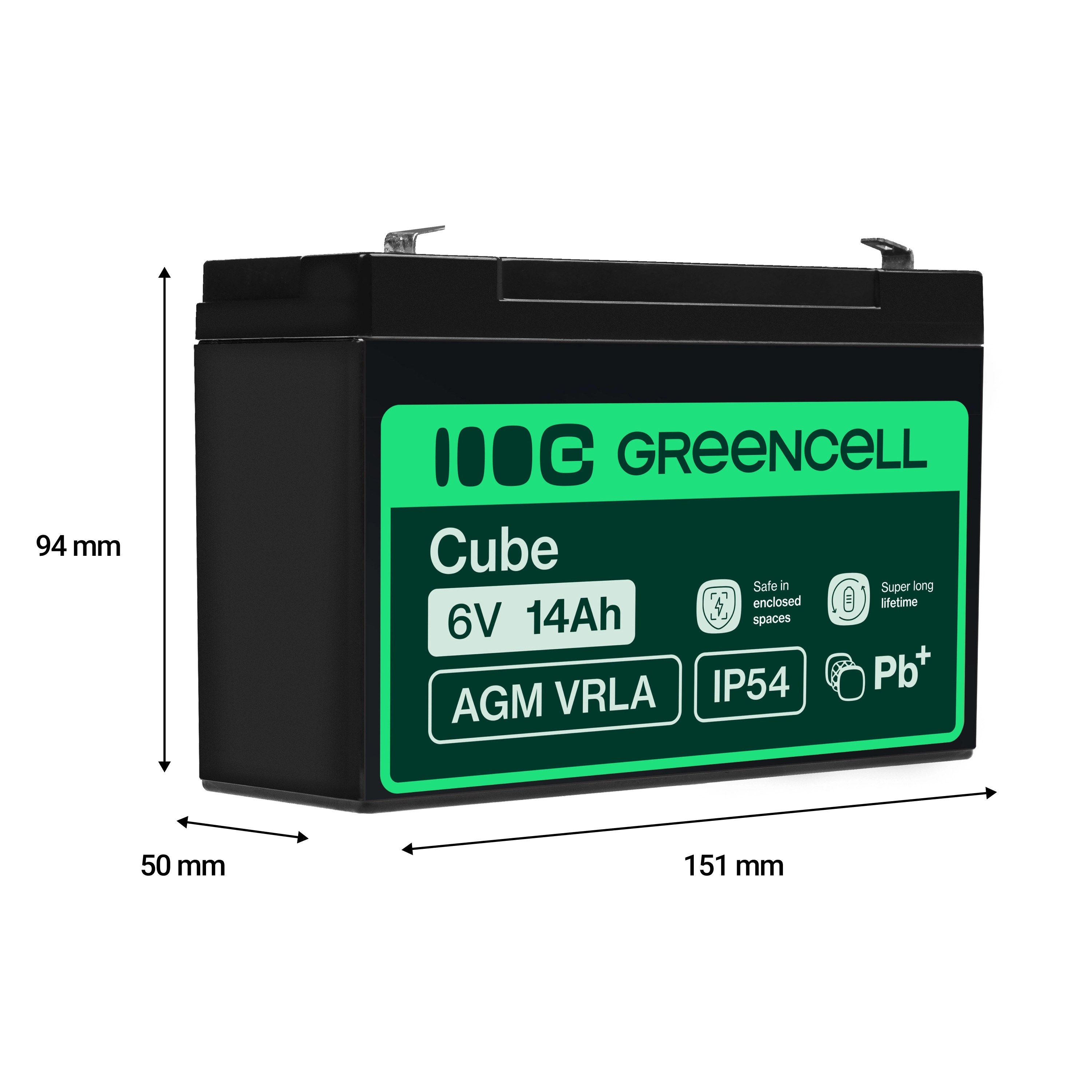 Green Cell Akumulator 6V/14Ah (AGM34) AGM34