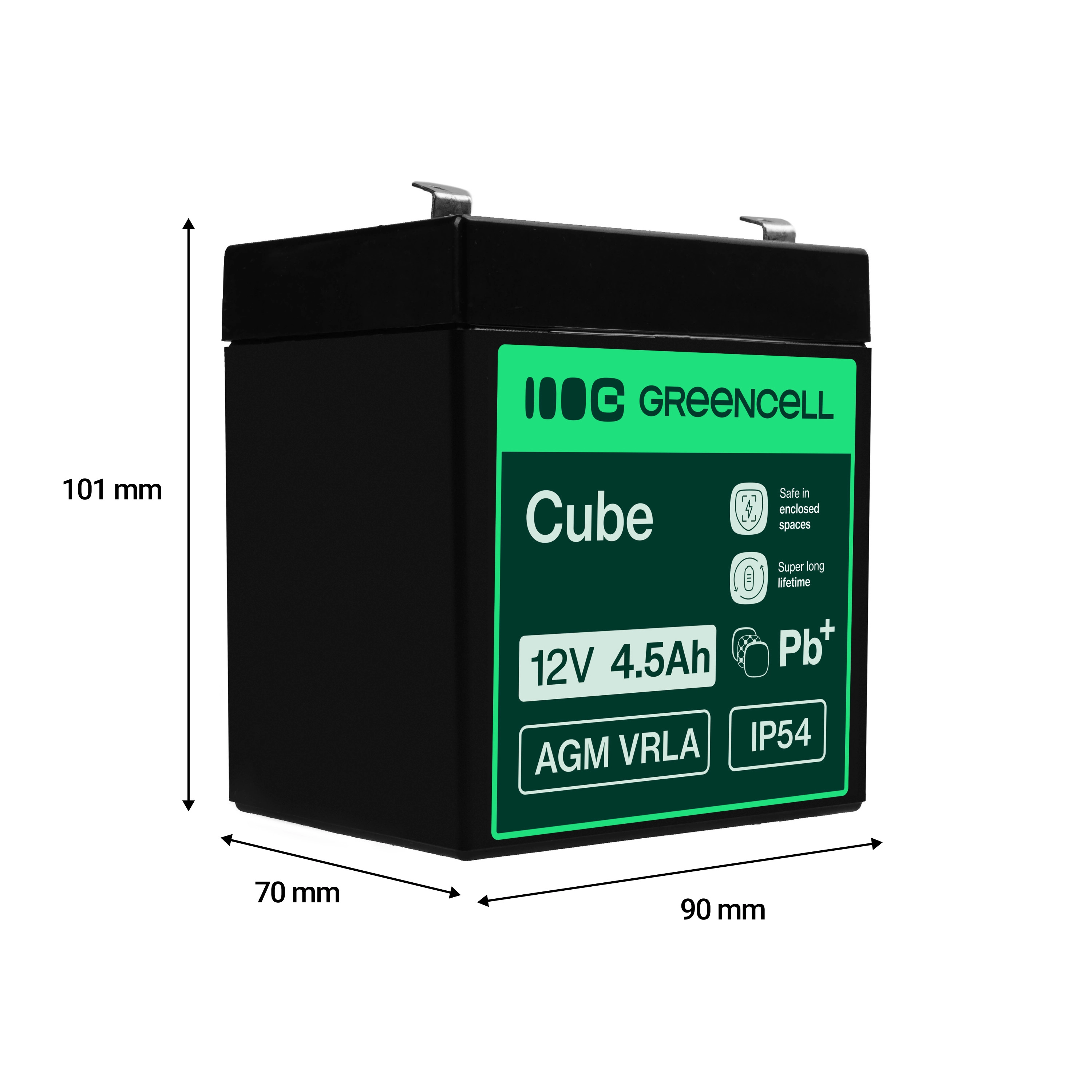 Green Cell Ersatzbatterie AGM44 12V/4.5Ah