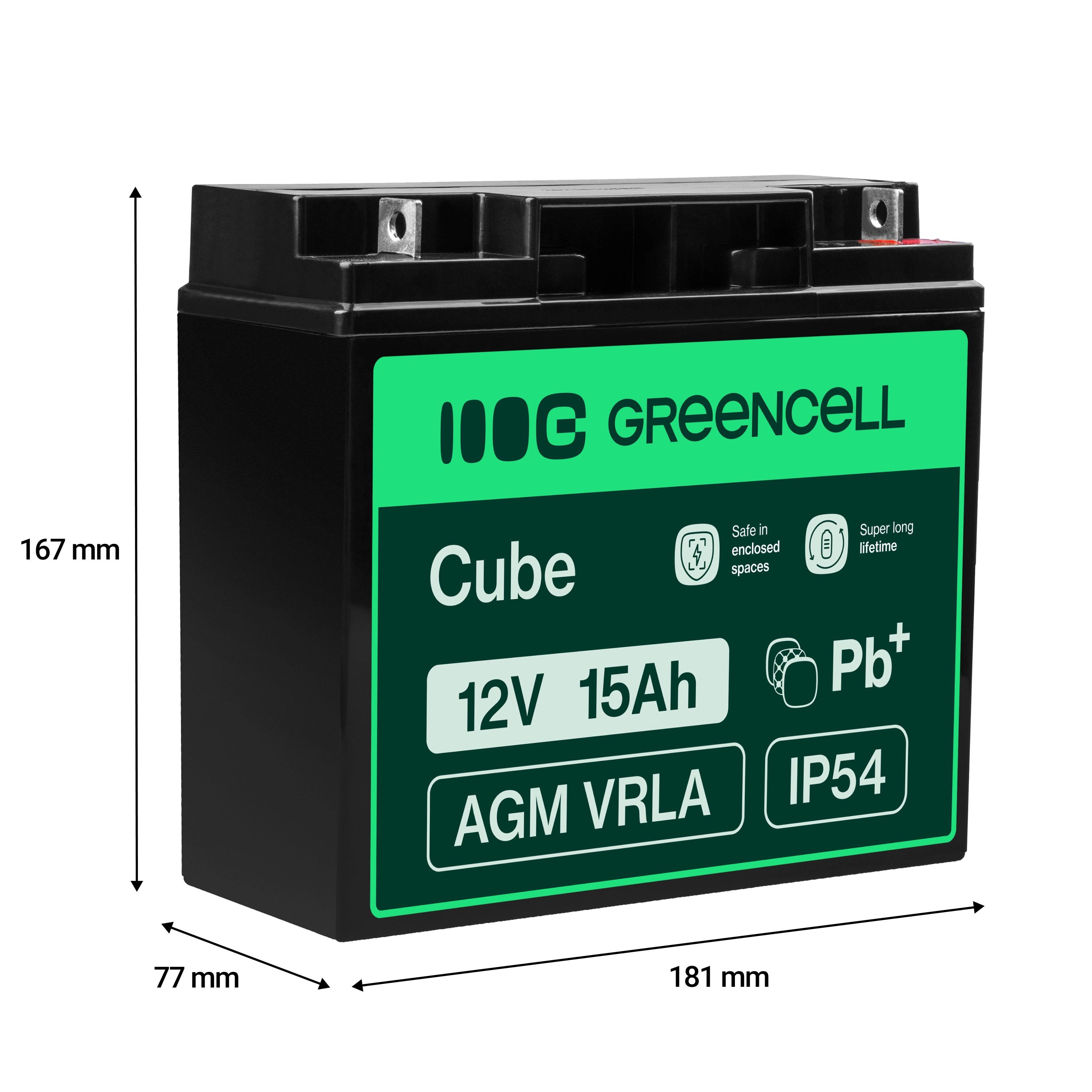 Green Cell AGM VRLA 12V 15Ah