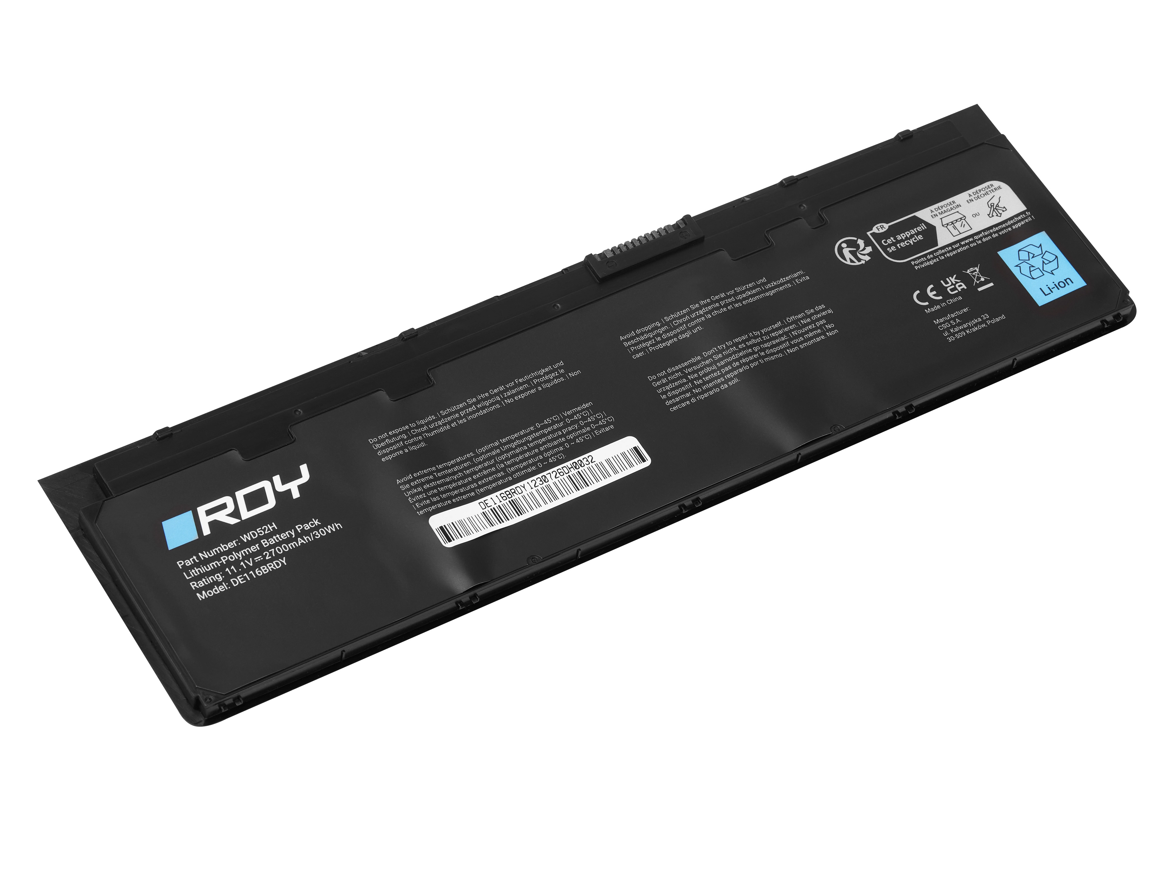 RDY Laptop Battery WD52H GVD76 for