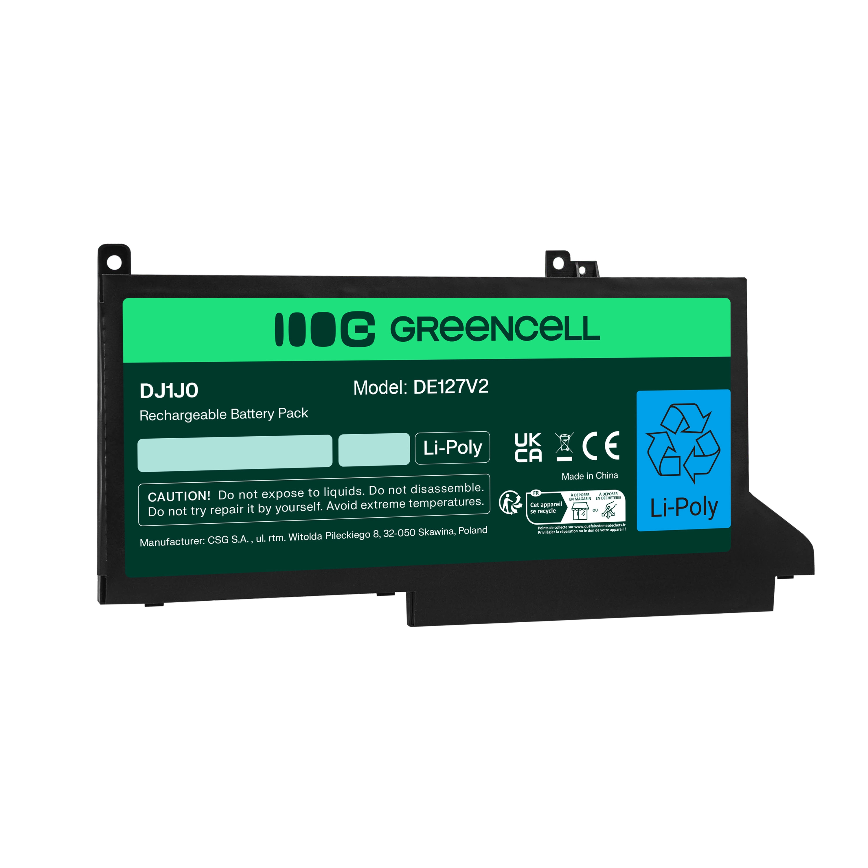 Green Cell Battery DJ1J0 for Dell