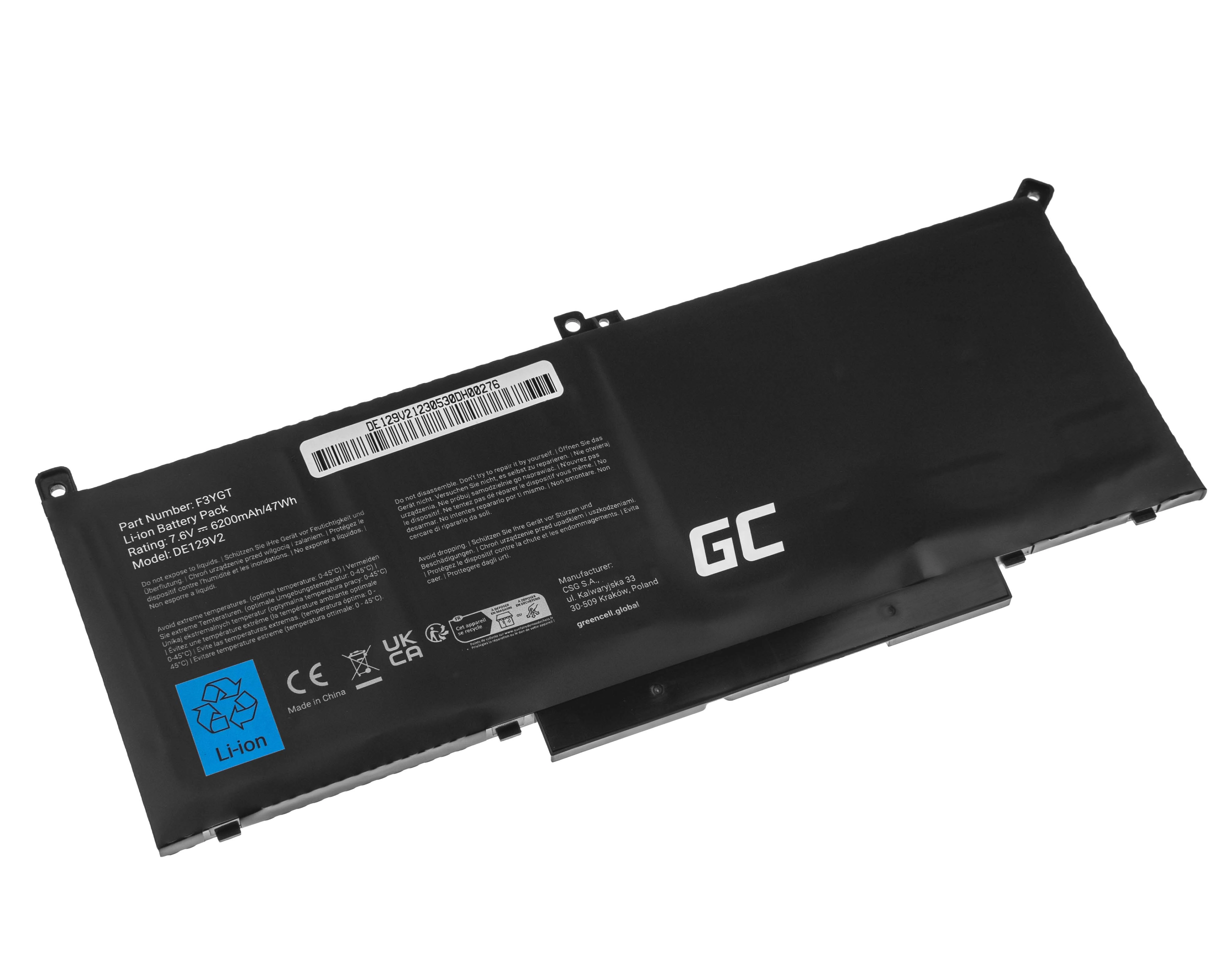 Bateria Green Cell F3YGT do Dell