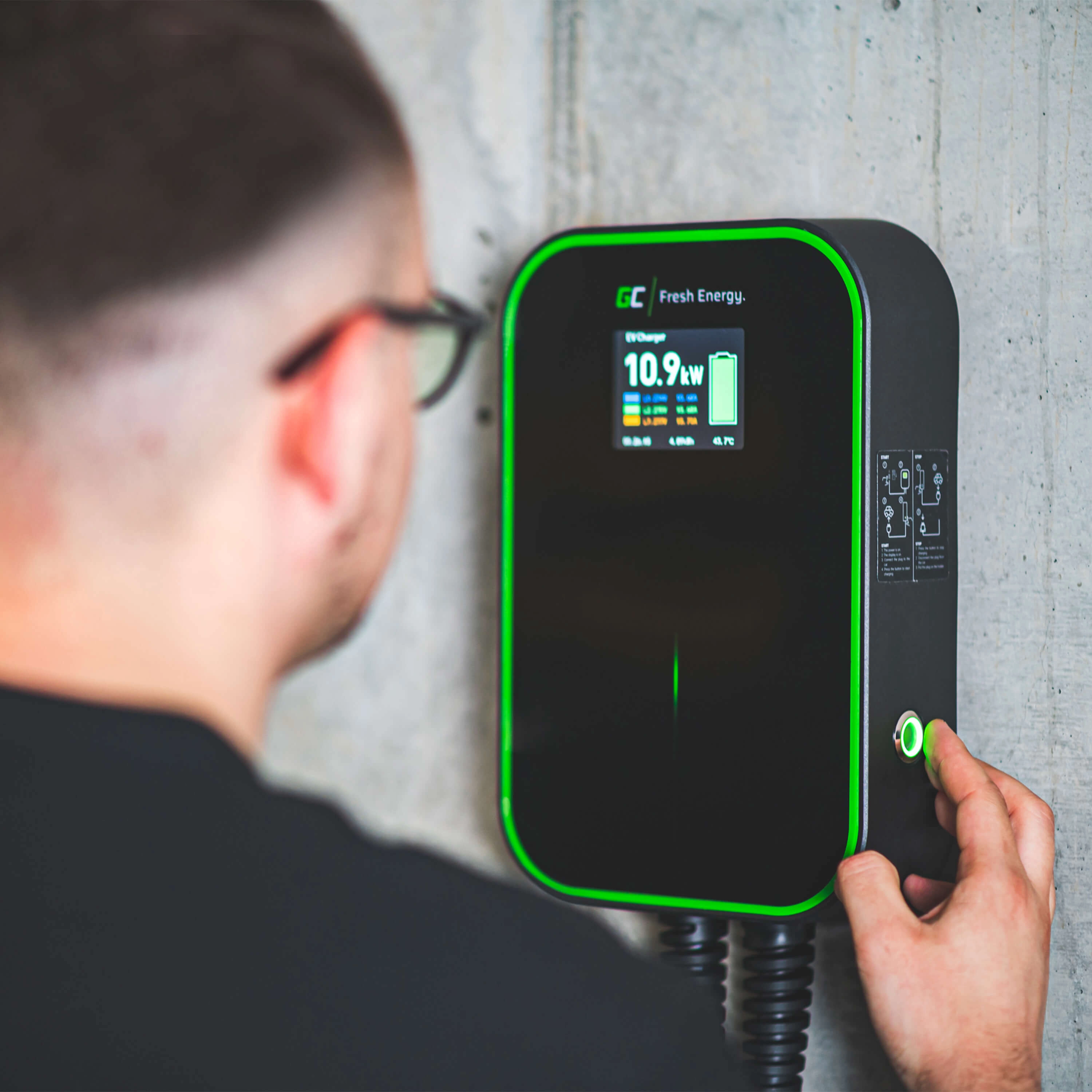 Ładowarka Green Cell Wallbox PowerBox RFID