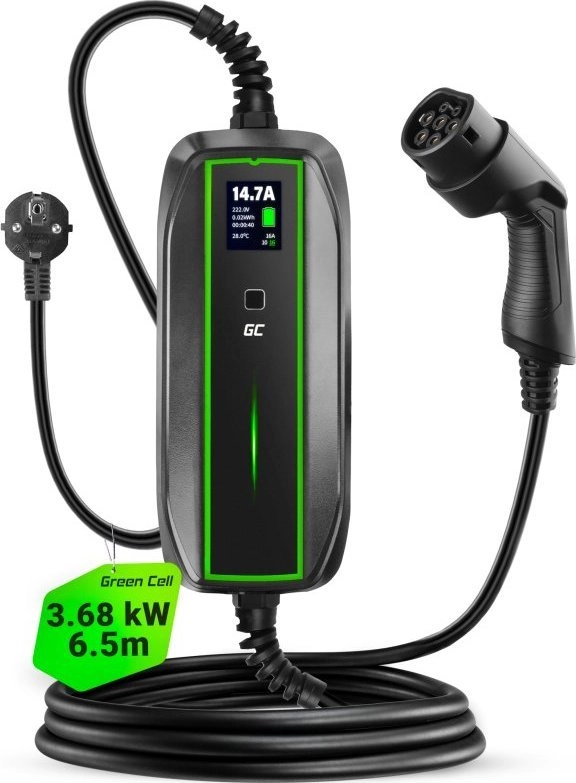Green Cell Elektroauto Mobiles Ladegerät Schuko