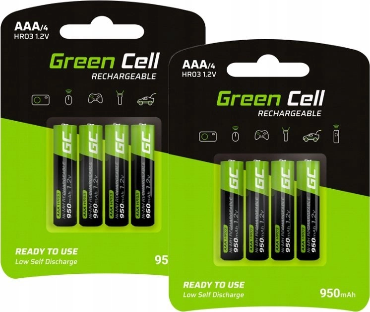 Green Cell 8x Akumulatorki Paluszki AAA
