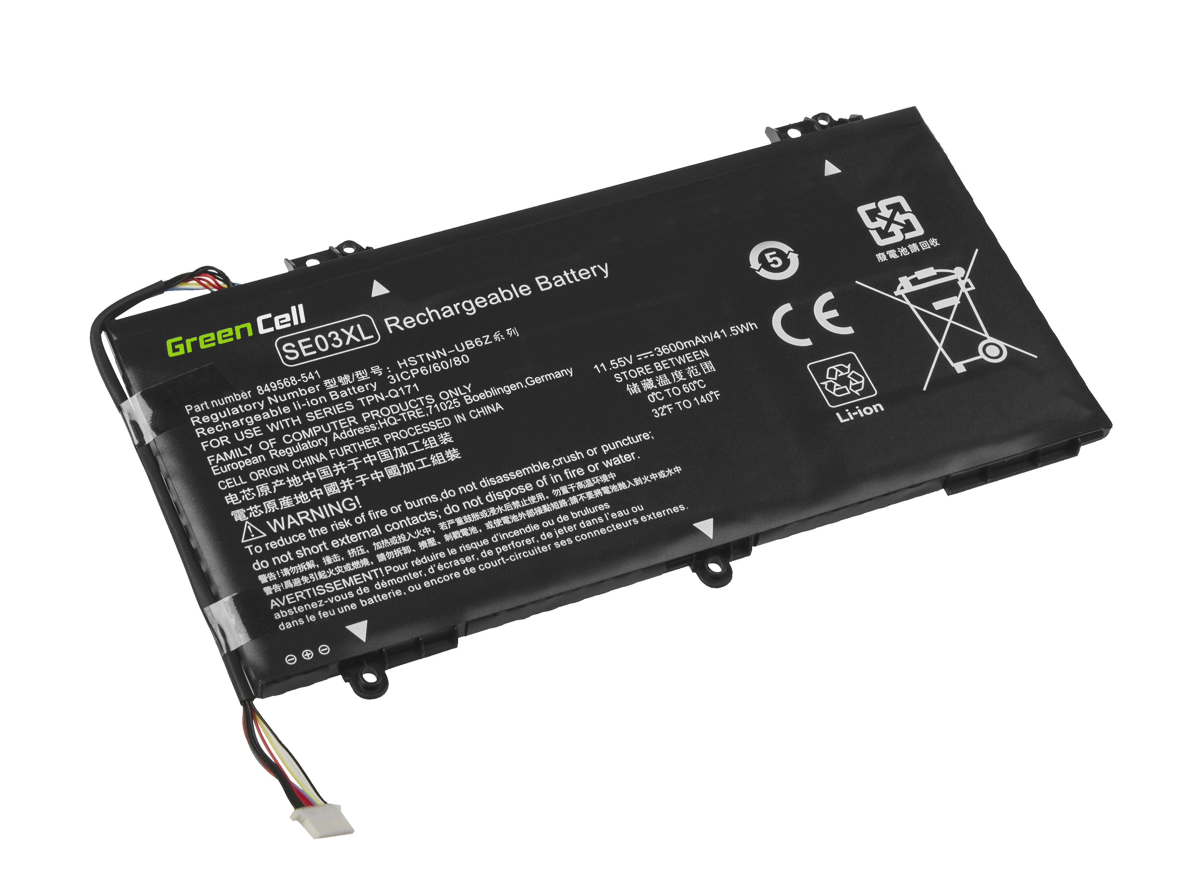 Green Cell Battery SE03XL HSTNN-LB7G HSTNN-UB6Z