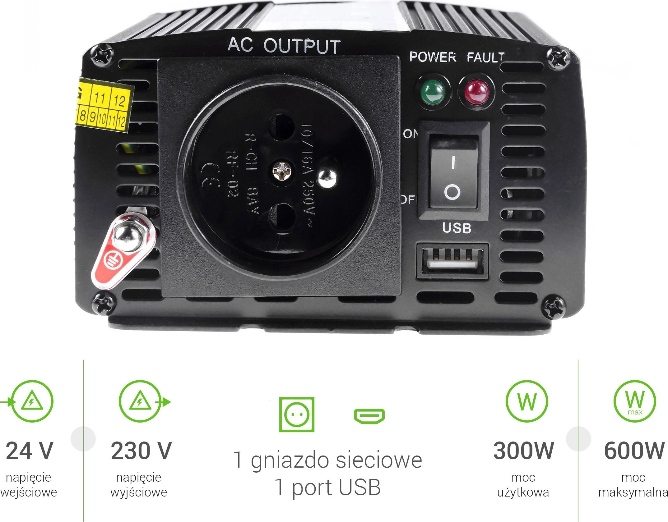 Green Cell 24V na 230V Modyfikowana