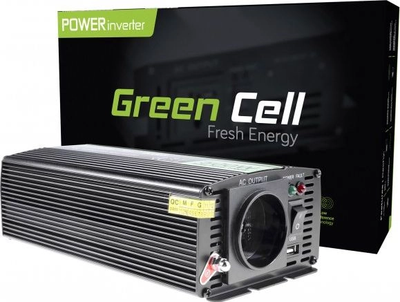 Przetwornica Green Cell 12V/230V 500W/1000W INV03DE