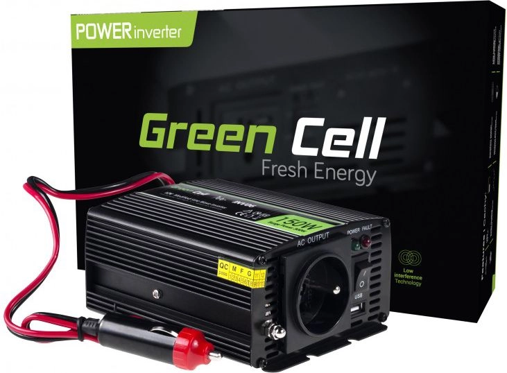 Przetwornica Green Cell 12V/230V 150W/300W (INV06)