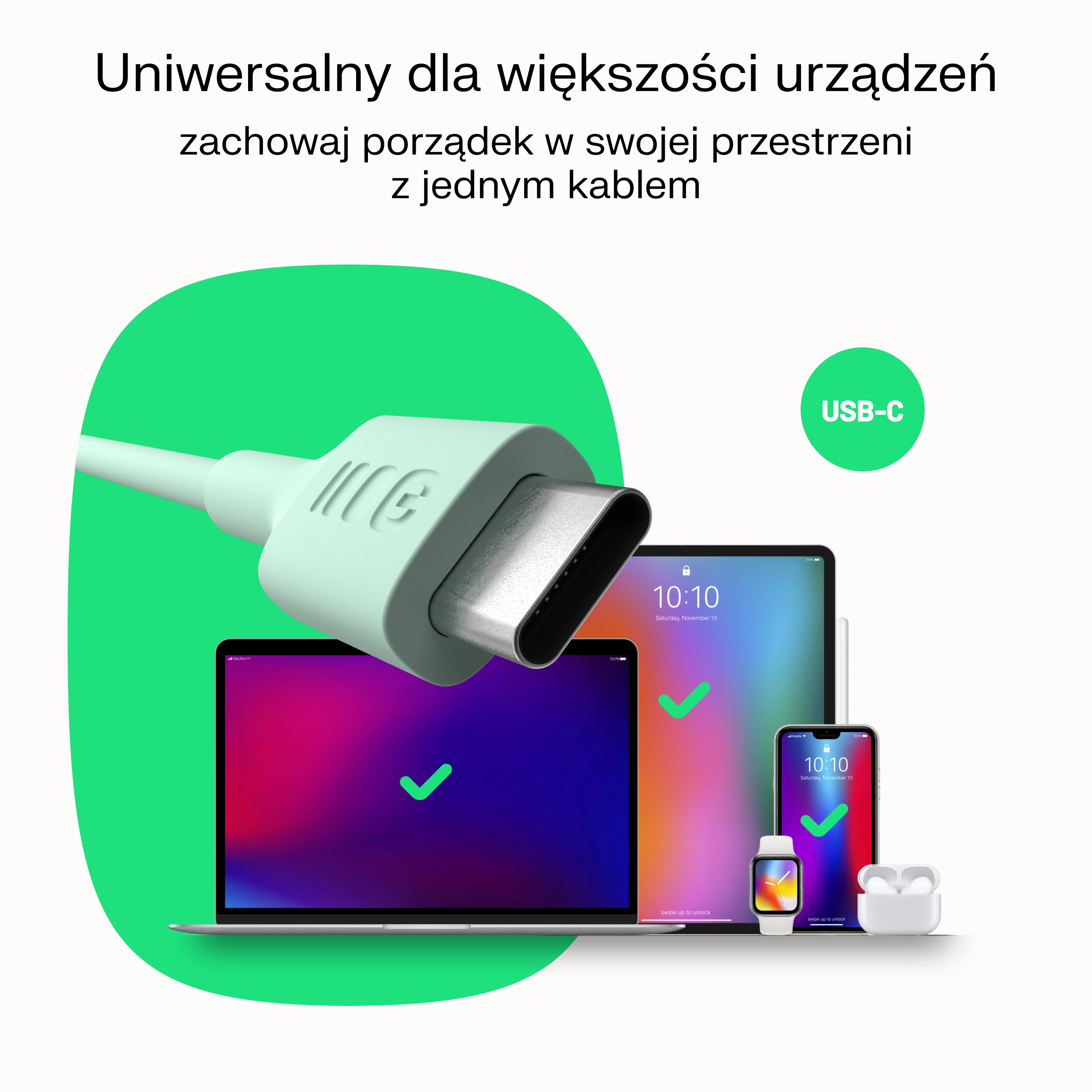 Kabel USB Green Cell USB-C -